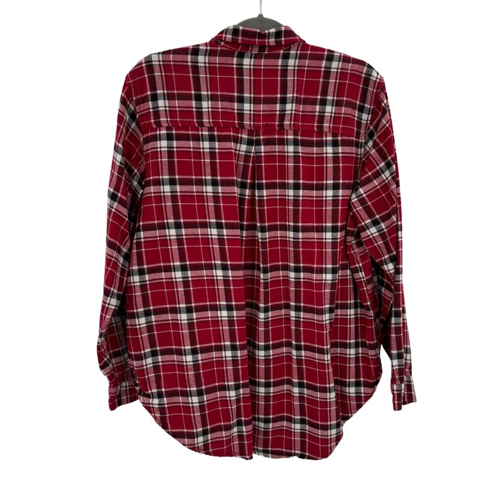 Wrangler Men’s Red Plaid Long Sleeve Shirt Size Large Western Cowboycore - Picture 3 of 14